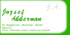 jozsef akkerman business card